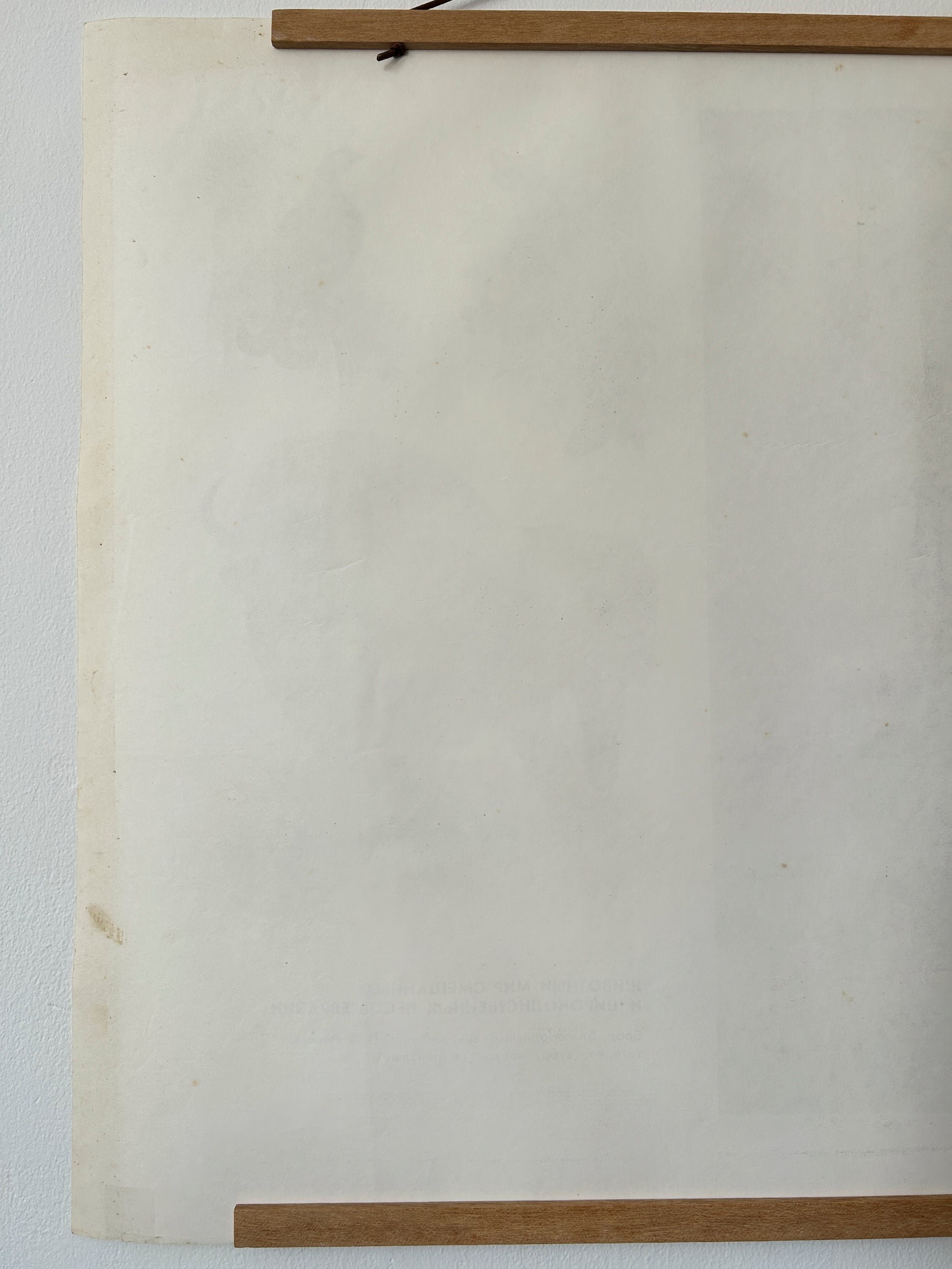 reverse side of a vintage poster