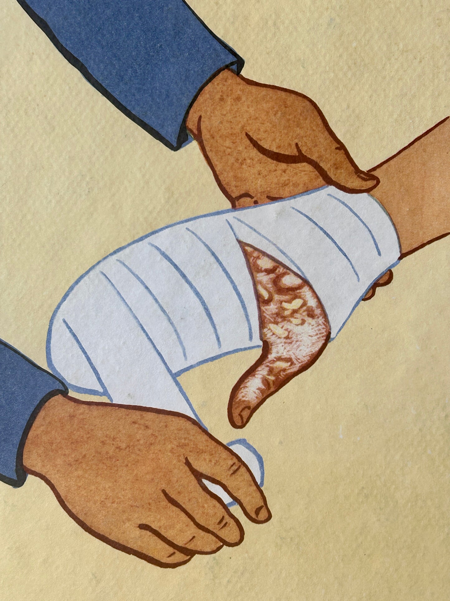 Original Soviet First Aid & Radiation Safety Double-Sided Poster – 1980s Vintage USSR Civil Defence School Chart