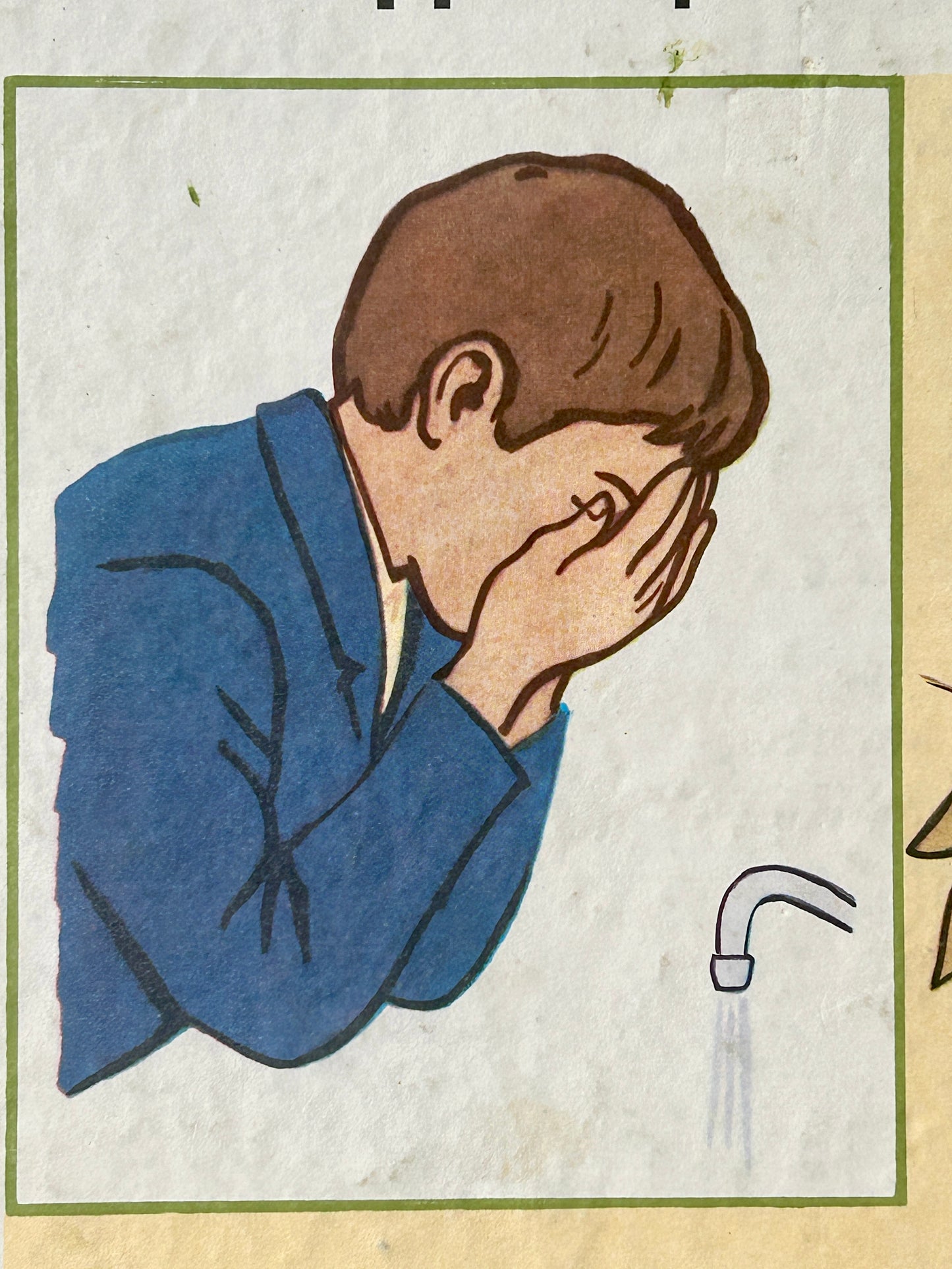 Original Soviet First Aid & Radiation Safety Double-Sided Poster – 1980s Vintage USSR Civil Defence School Chart